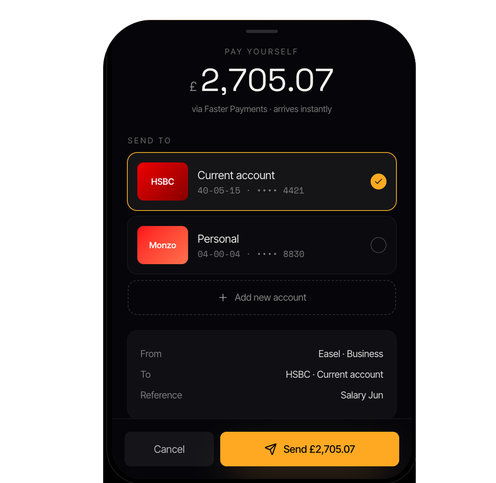 NOMA — pay yourself, sent instantly to your account